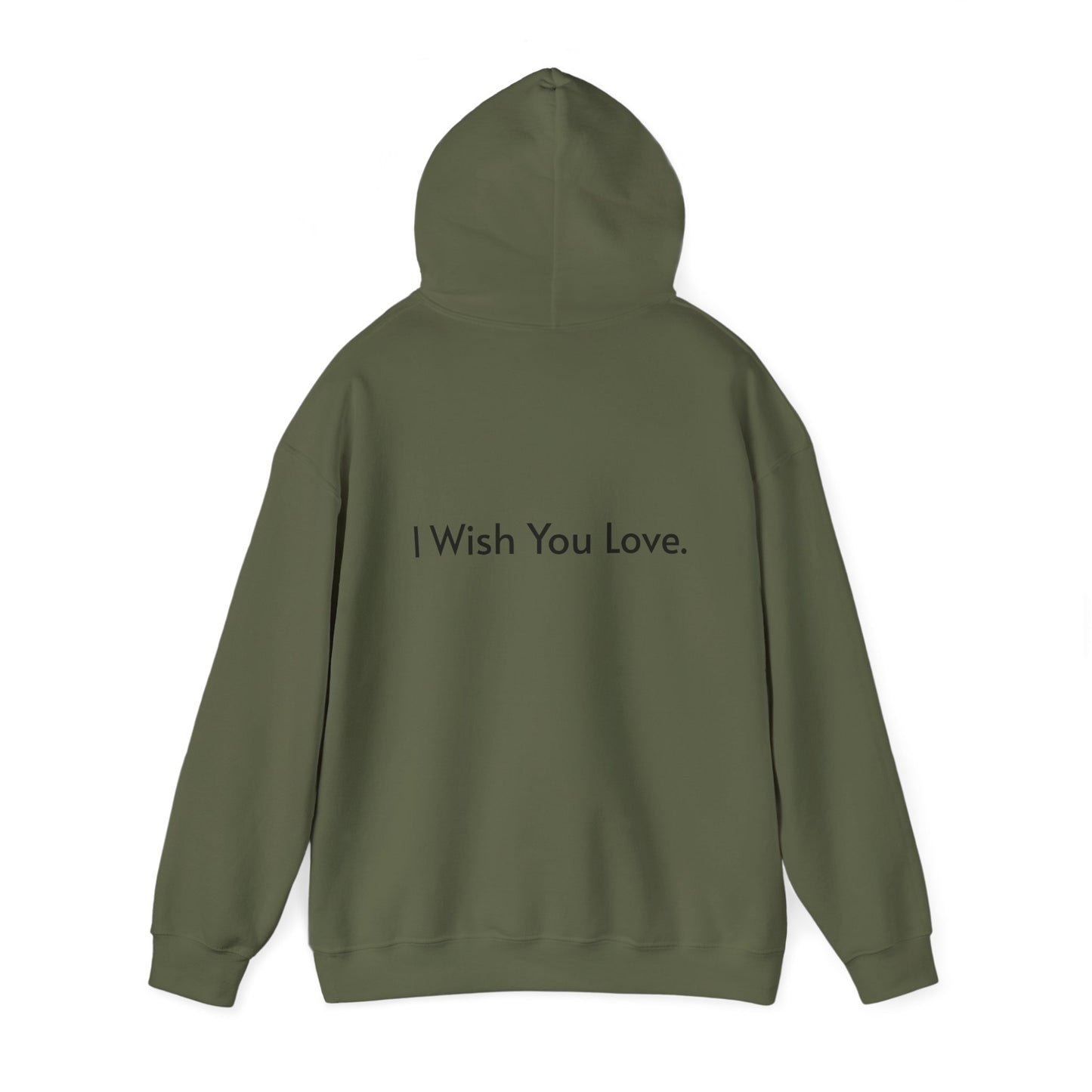 I Wish You Love Plain Text Personalized Unisex Heavy Blend Hoodie, Custom Name Hoodie, Cozy Sweatshirt Gift, Casual Wear, Birthday, Love Message