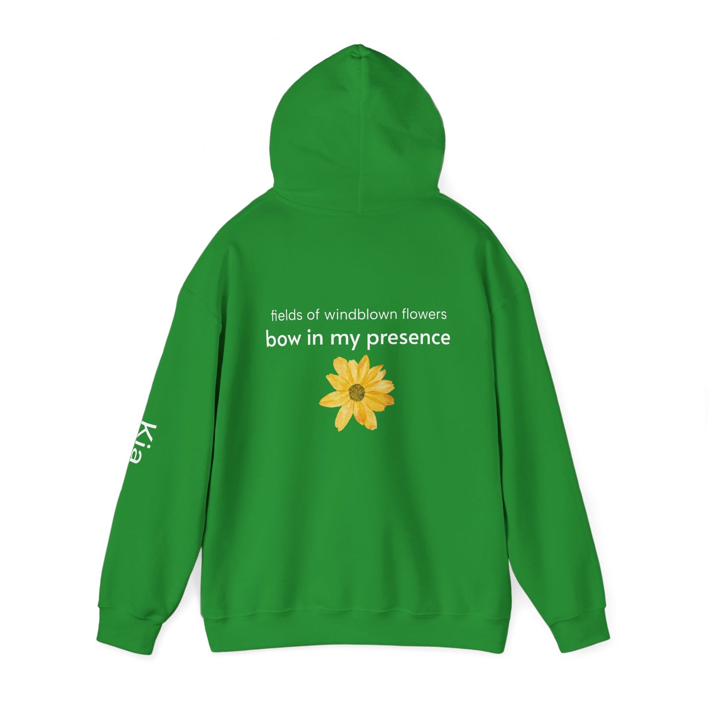 Personalizable Sassy2 | Backside Print | Cozy Sunflower Adorned Drawstring Hoodie Soft CottonPoly Blend with Kangaroo Pocket & Drawstring