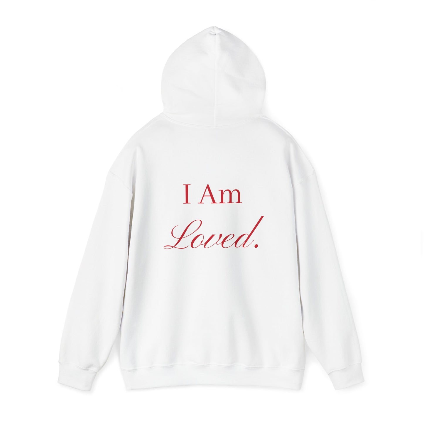 I Am Loved Hoodie | Script Font | Cozy Sweatshirt for All Occasions | Gift Idea for Friends and Family | Perfect for Holidays