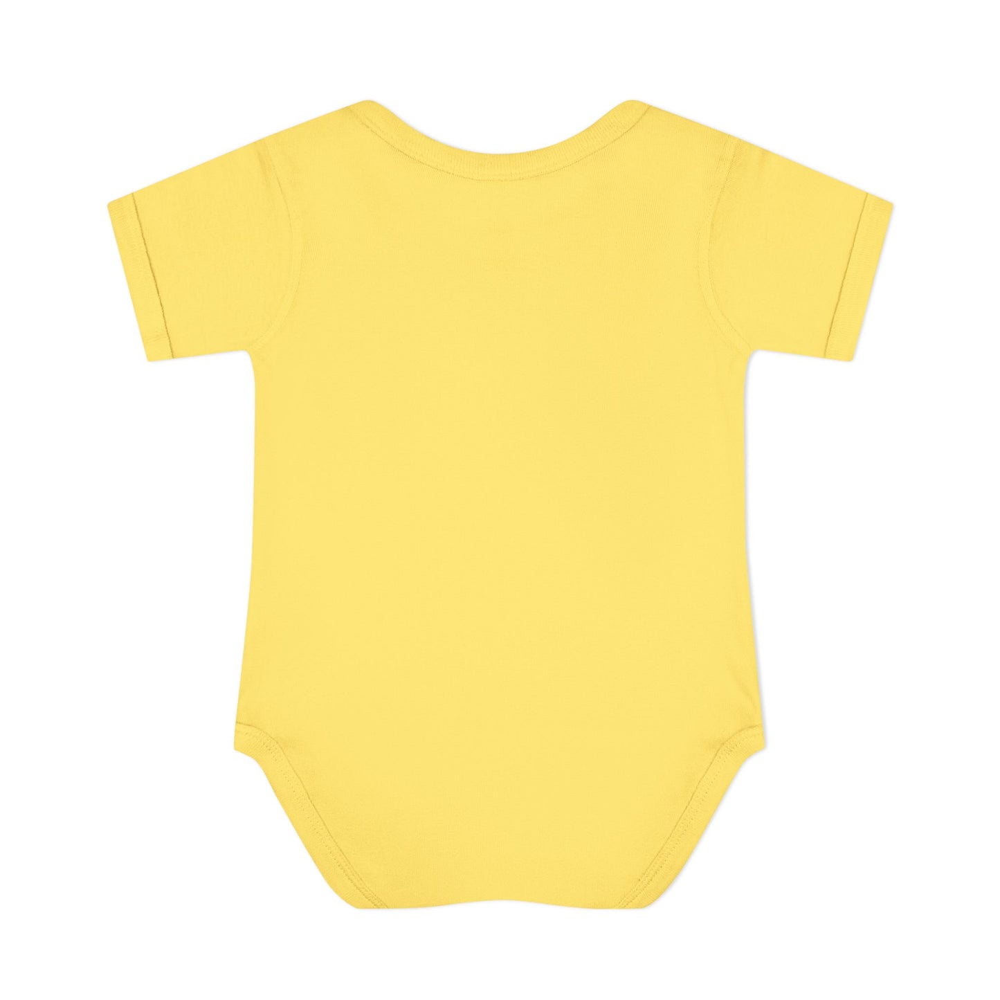 Personalizable Inner Neck Label "Bow In My Presence" Baby Bodysuit with Sunflower adornment by Victoria & Co.