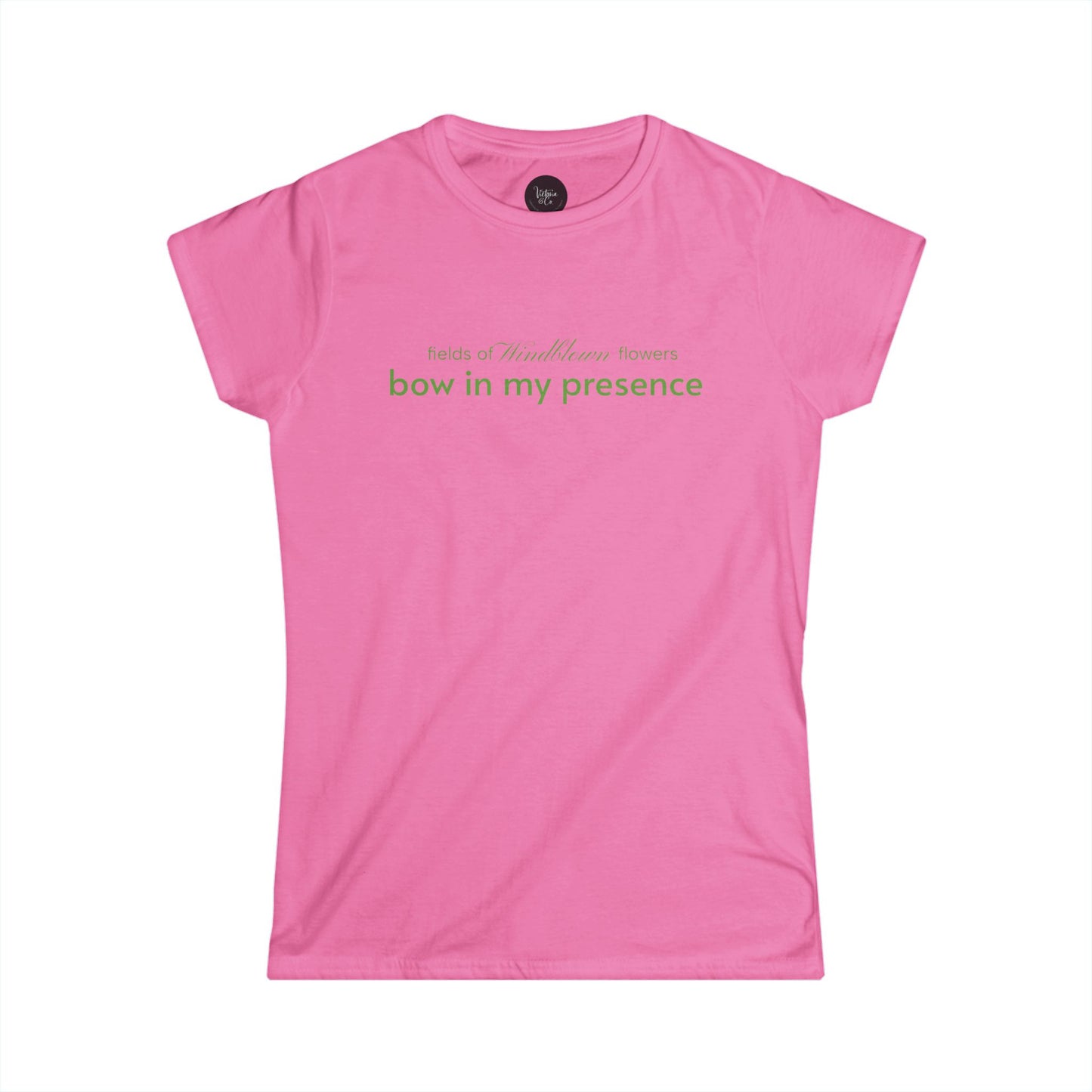 Bow In My Presence Women's Sassy Softstyle Tee by Victoria & Co.