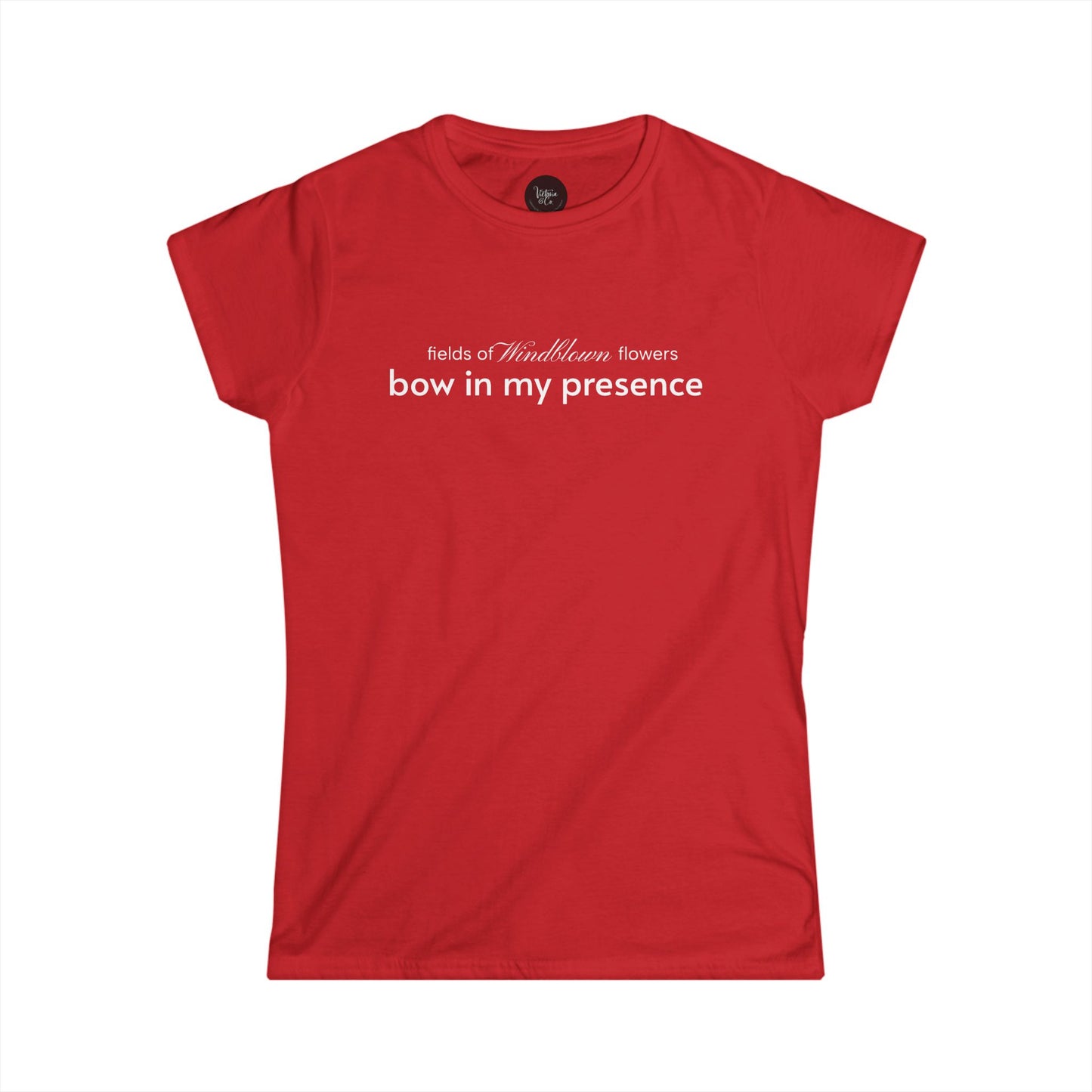 Bow In My Presence Women's Sassy Softstyle Tee by Victoria & Co.