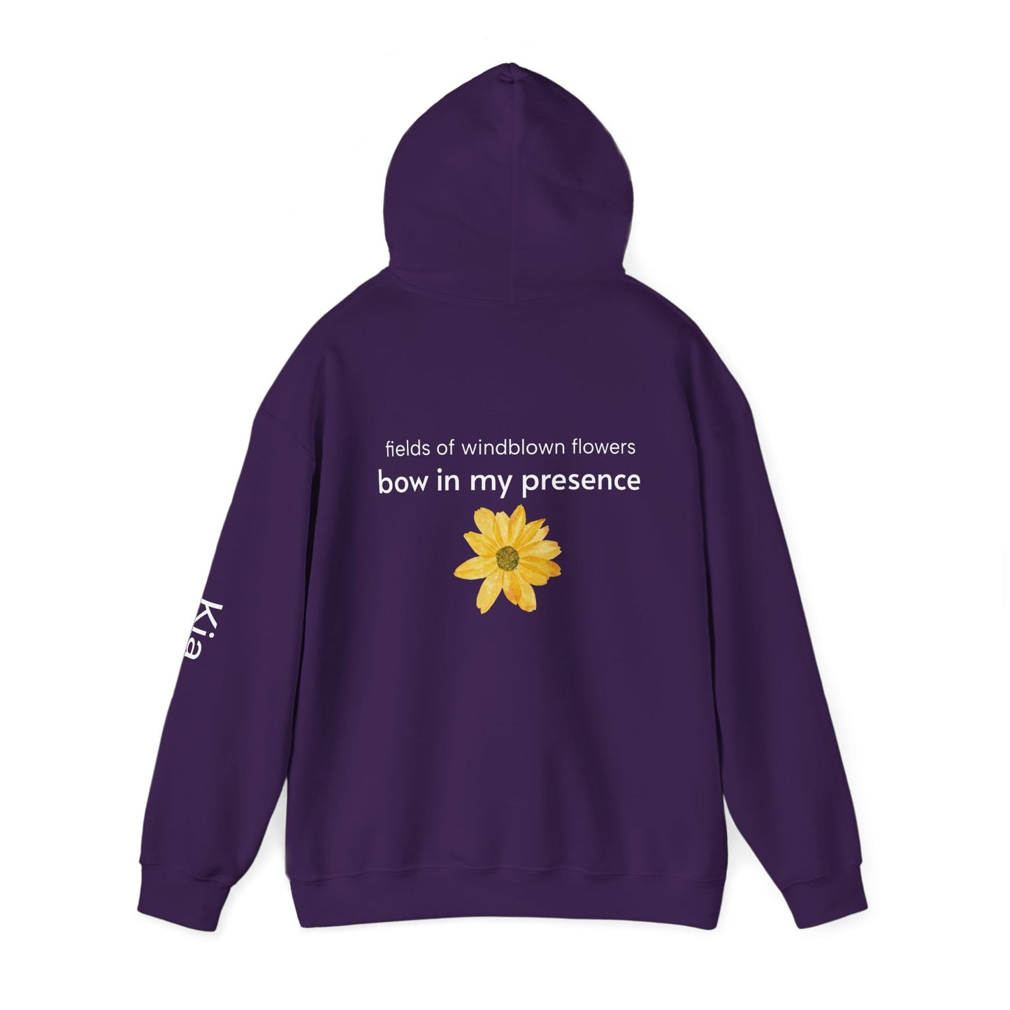 Personalizable Sassy2 | Backside Print | Cozy Sunflower Adorned Drawstring Hoodie Soft CottonPoly Blend with Kangaroo Pocket & Drawstring