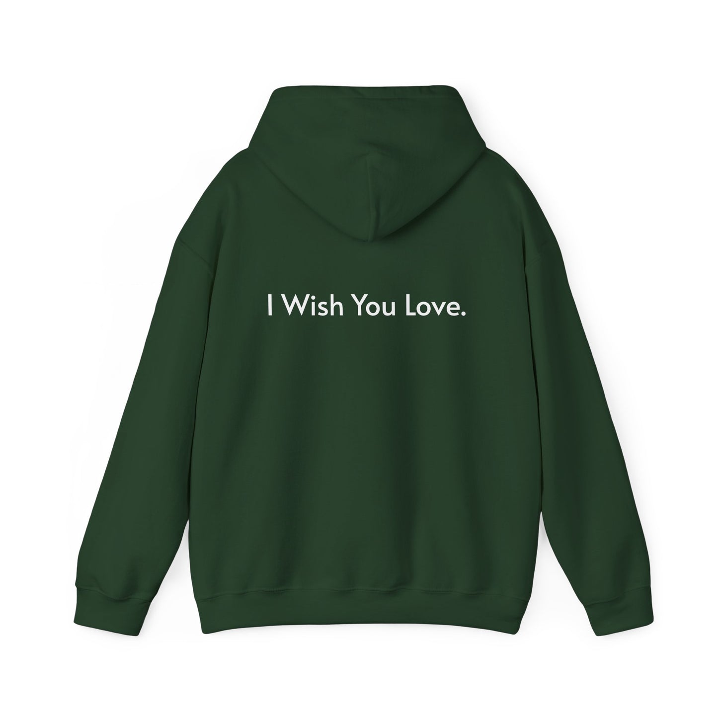 I Wish You Love Plain Text Personalized Unisex Heavy Blend Hoodie, Custom Name Hoodie, Cozy Sweatshirt Gift, Casual Wear, Birthday, Love Message
