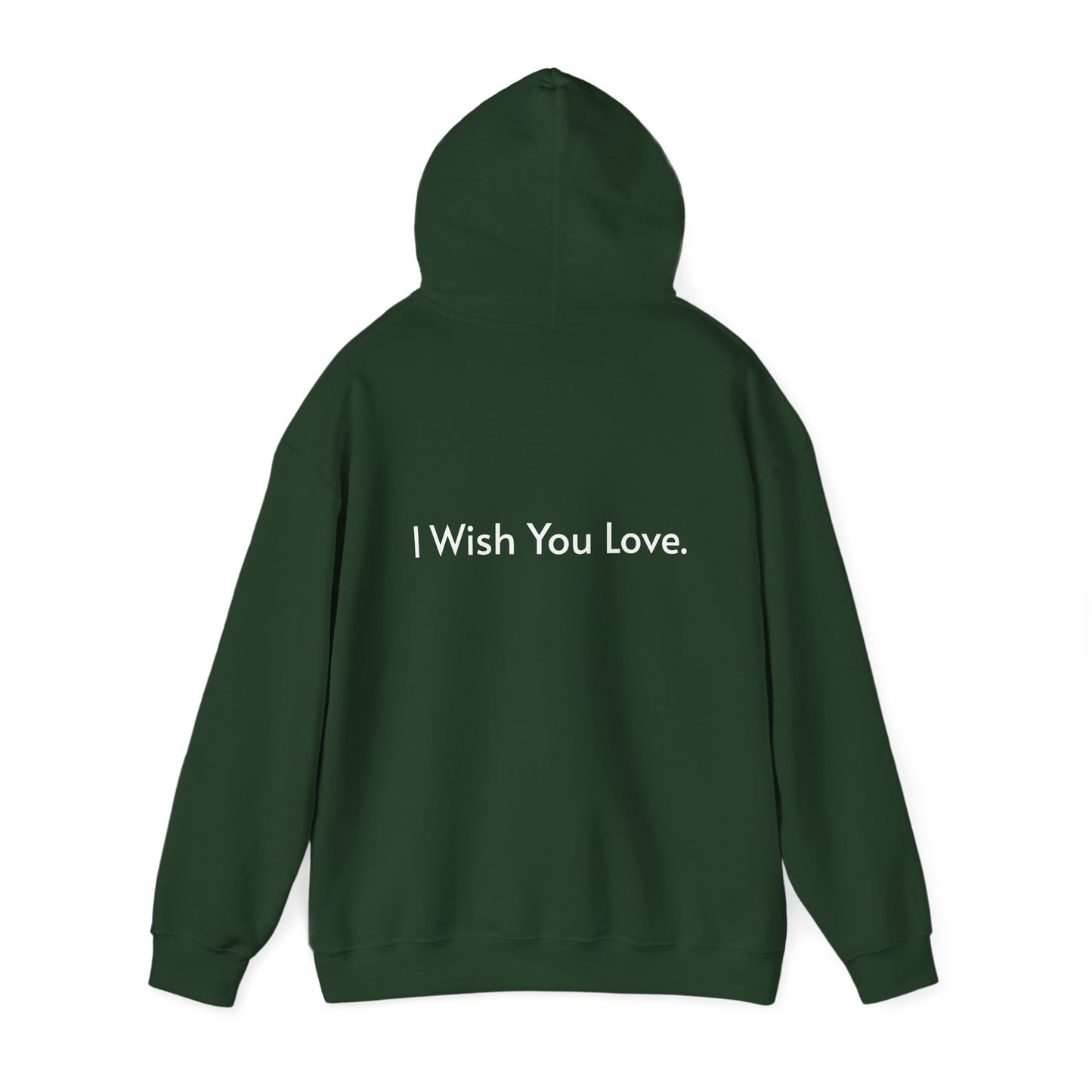 I Wish You Love Plain Text Personalized Unisex Heavy Blend Hoodie, Custom Name Hoodie, Cozy Sweatshirt Gift, Casual Wear, Birthday, Love Message