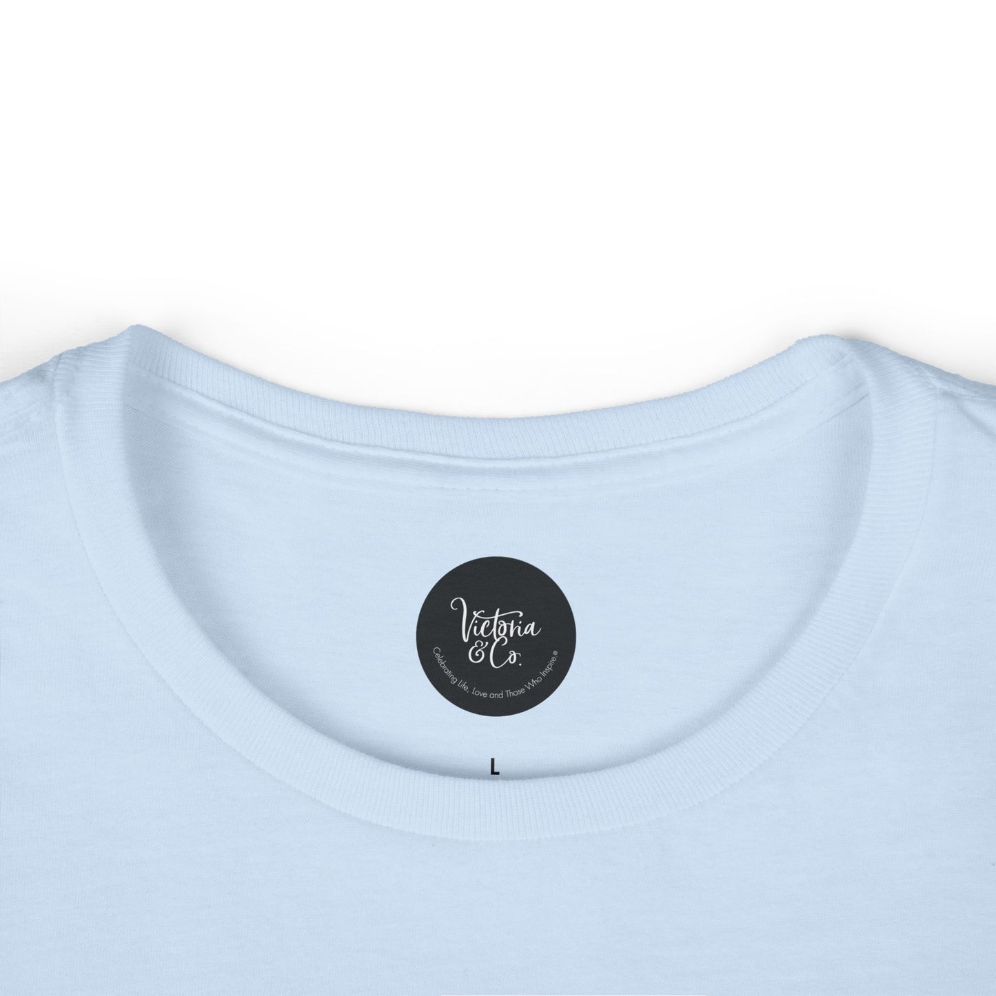 Women's Sassy Bow In My Presence Softstyle Tee adorned with a sunflower by Victoria & Co.