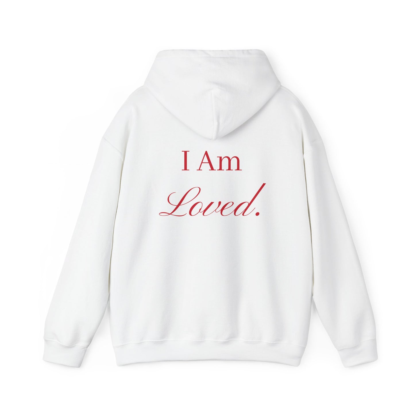 I Am Loved Hoodie | Script Font | Cozy Sweatshirt for All Occasions | Gift Idea for Friends and Family | Perfect for Holidays
