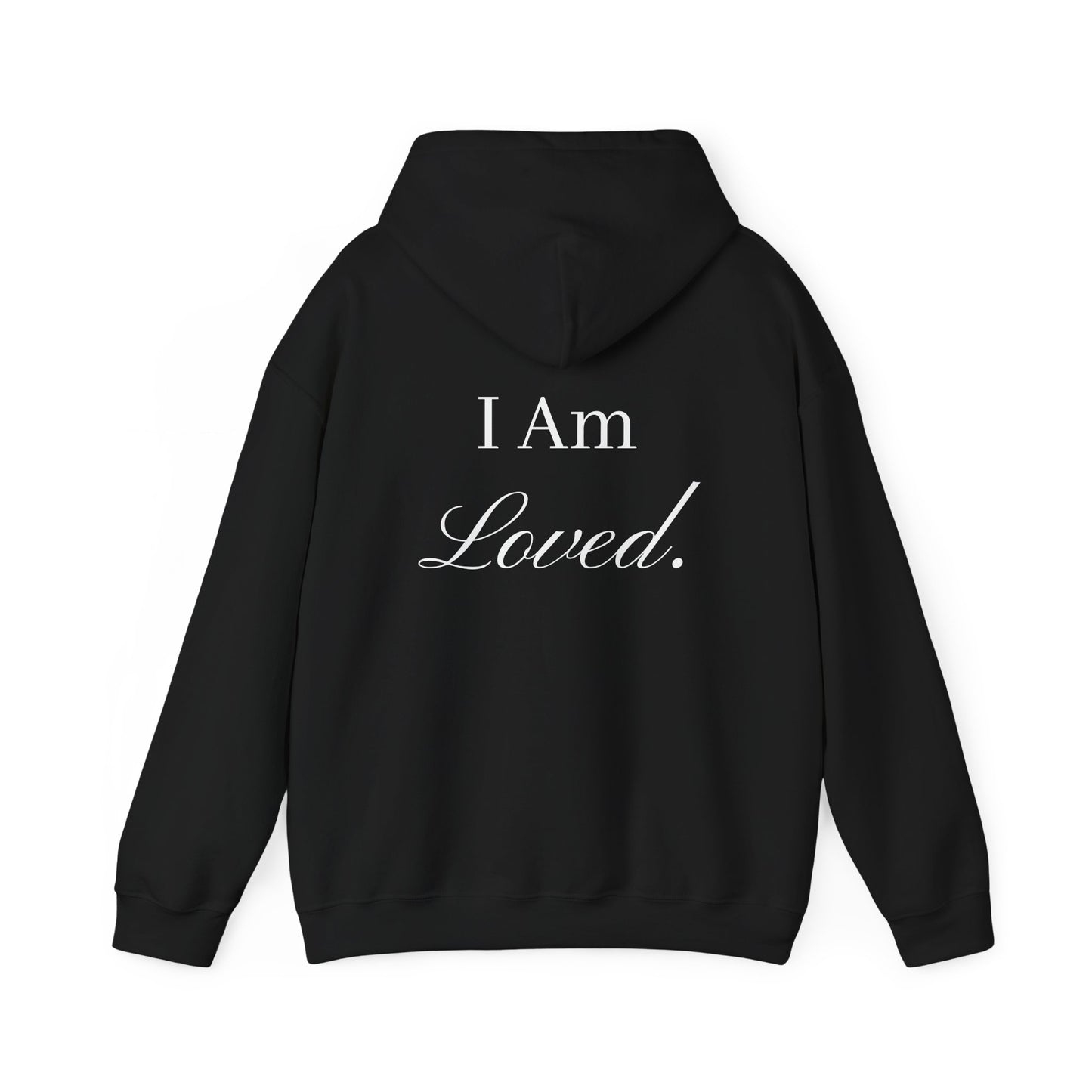 I Am Loved Hoodie | Script Font | Cozy Sweatshirt for All Occasions | Gift Idea for Friends and Family | Perfect for Holidays