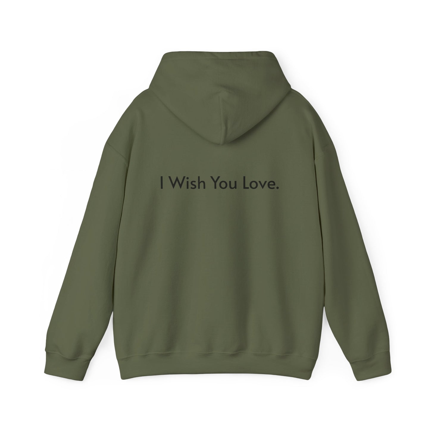I Wish You Love Plain Text Personalized Unisex Heavy Blend Hoodie, Custom Name Hoodie, Cozy Sweatshirt Gift, Casual Wear, Birthday, Love Message