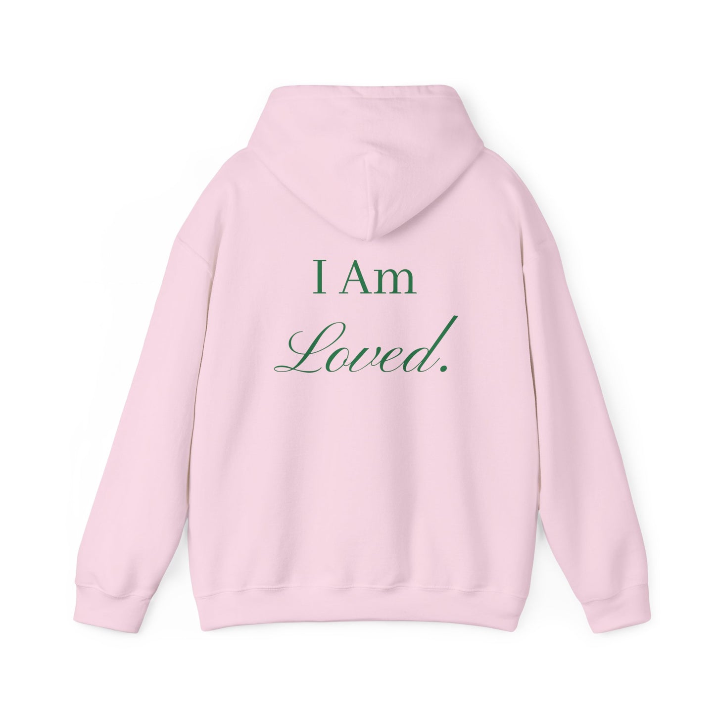 I Am Loved Hoodie | Script Font | Cozy Sweatshirt for All Occasions | Gift Idea for Friends and Family | Perfect for Holidays
