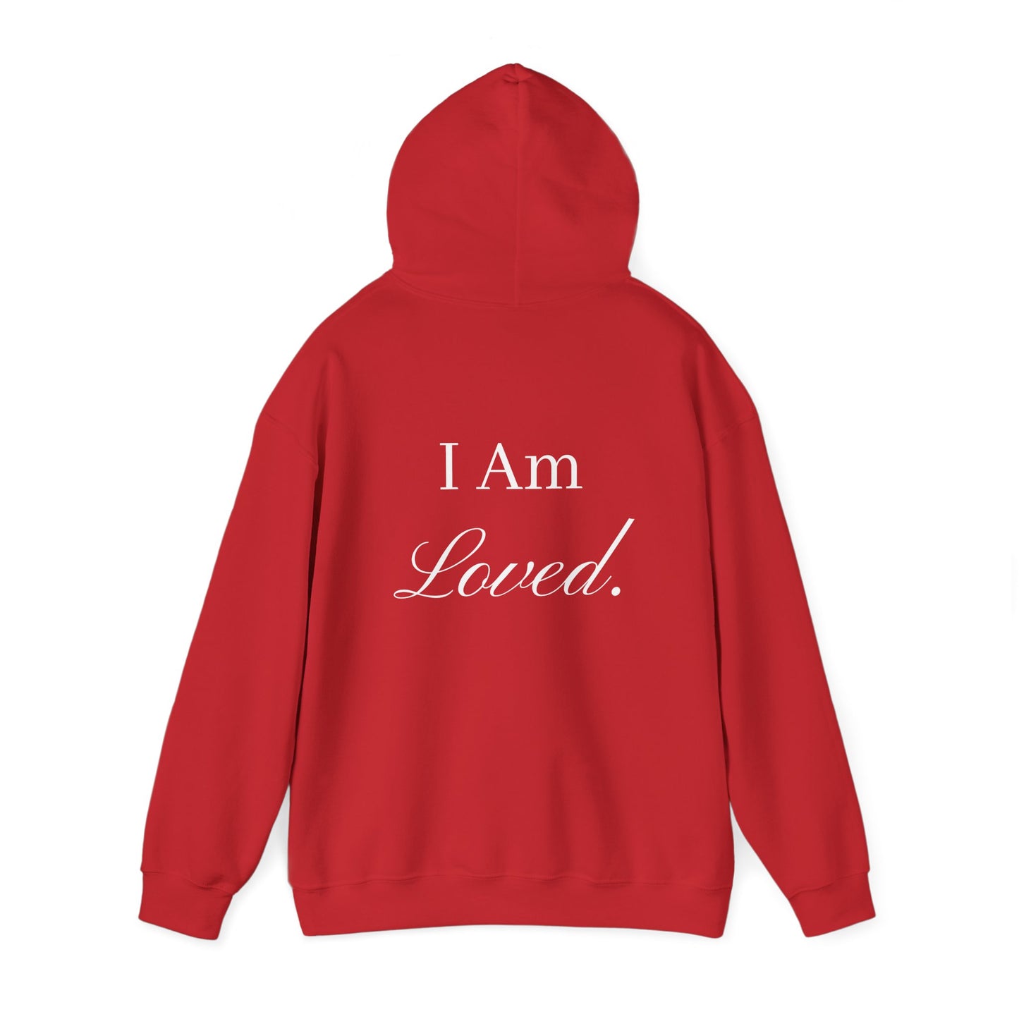 I Am Loved Hoodie | Script Font | Cozy Sweatshirt for All Occasions | Gift Idea for Friends and Family | Perfect for Holidays