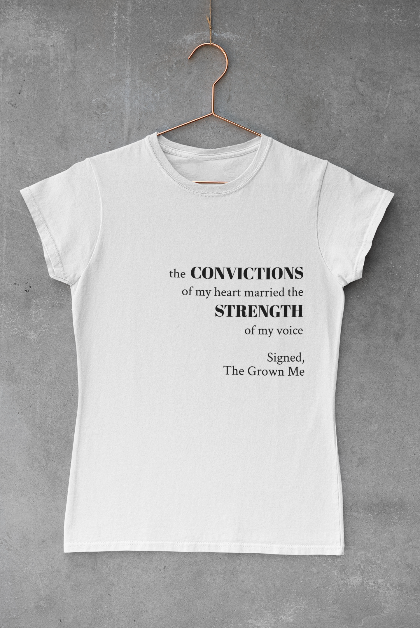 Customizable Softstyle Tee - The Conviction of My Heart Married the Strength of My Voice
