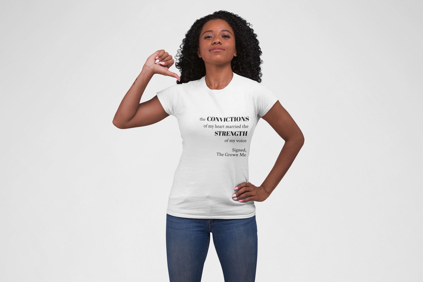 Customizable Softstyle Tee - The Conviction of My Heart Married the Strength of My Voice