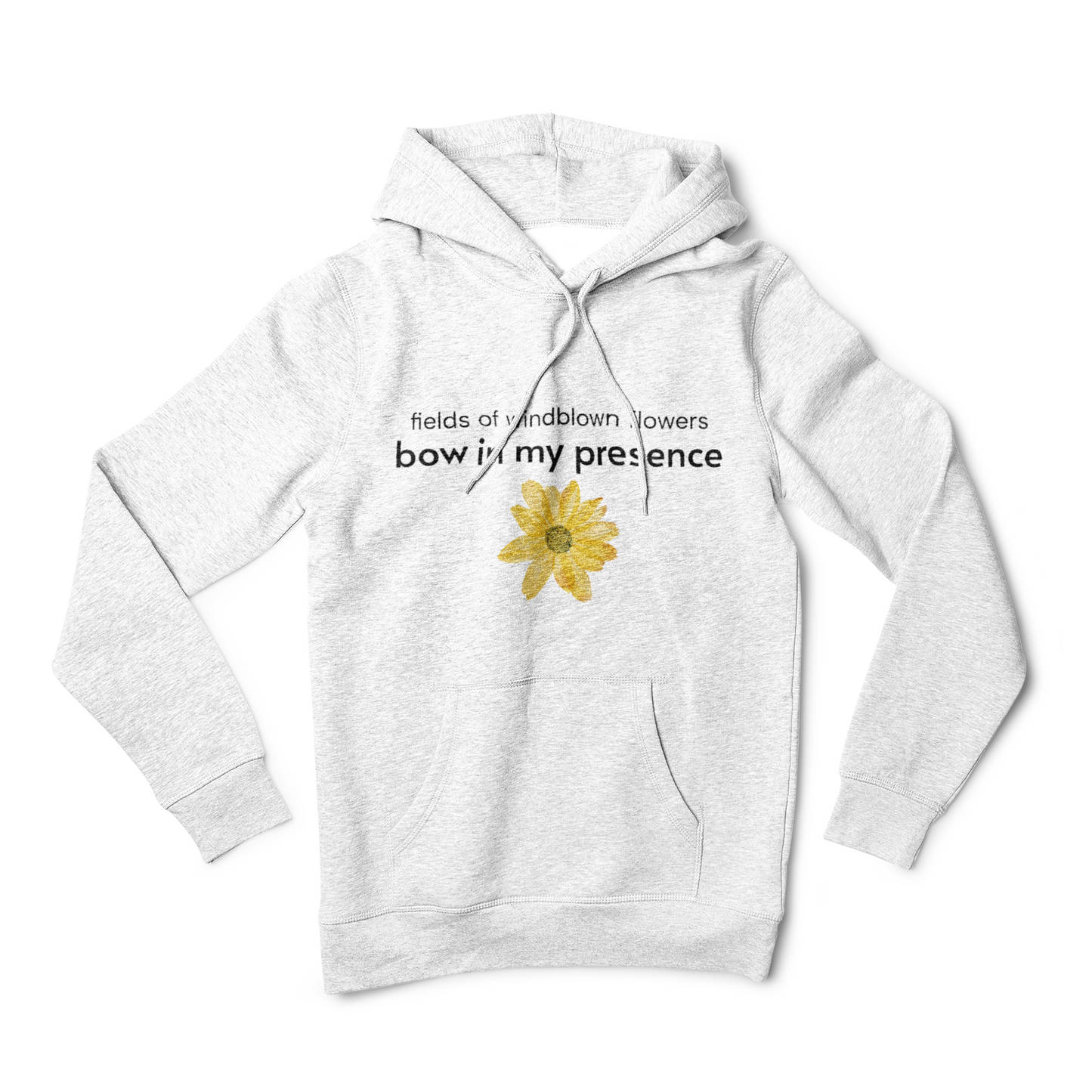 Personalizable Sassy  | Cozy Sunflower Adorned Drawstring Hoodie Soft CottonPoly Blend with Kangaroo Pocket and Drawstring Hood