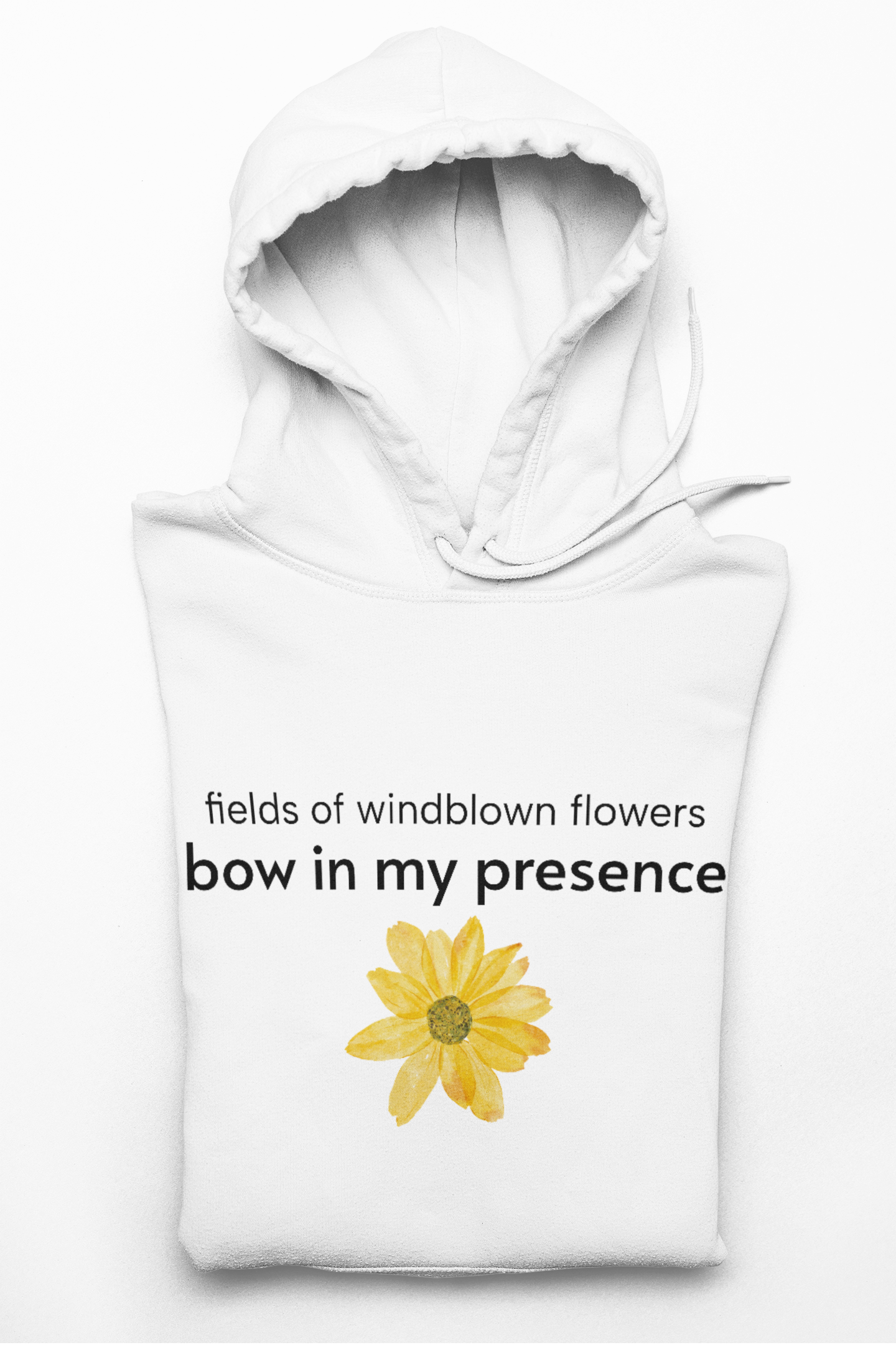 Personalizable Sassy  | Cozy Sunflower Adorned Drawstring Hoodie Soft CottonPoly Blend with Kangaroo Pocket and Drawstring Hood