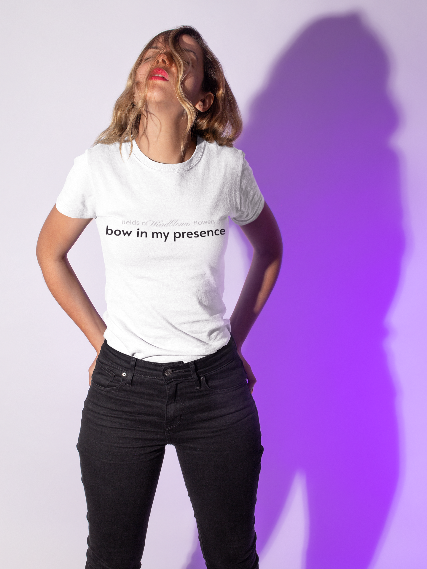 Bow In My Presence Women's Sassy Softstyle Tee by Victoria & Co.