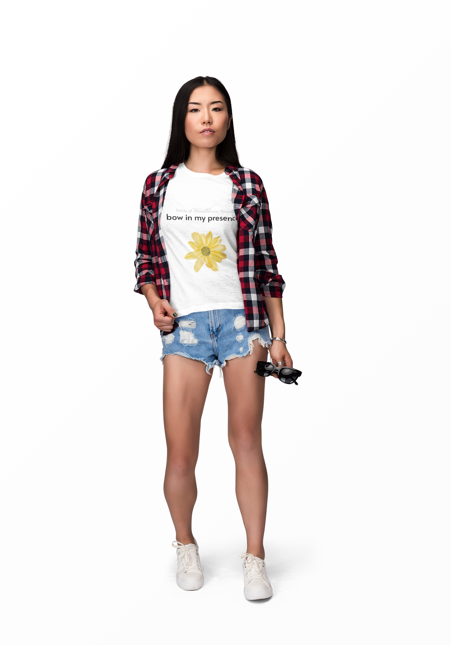 Women's Sassy Bow In My Presence Softstyle Tee | Sunflower Adorned | Victoria & Co.