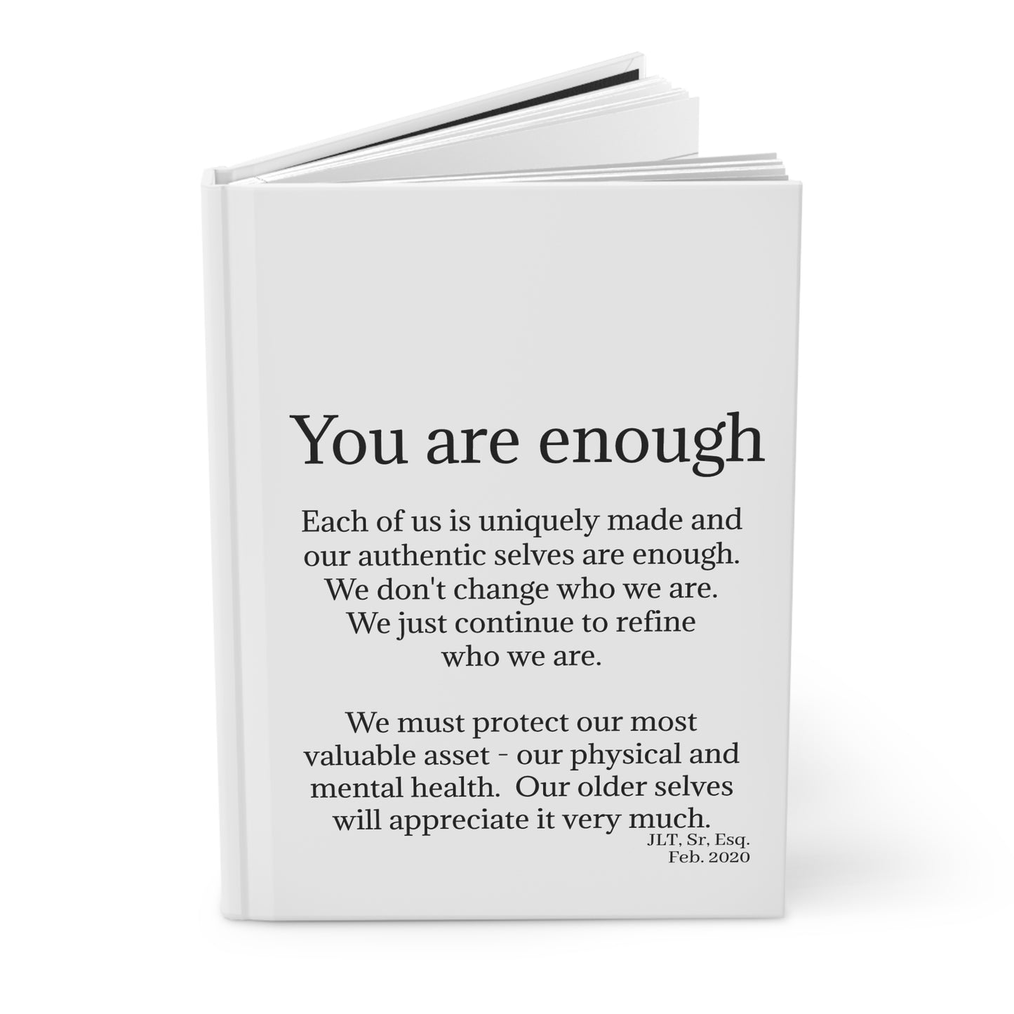 Customizable | You Are Enough | Hardcover Journal Matte