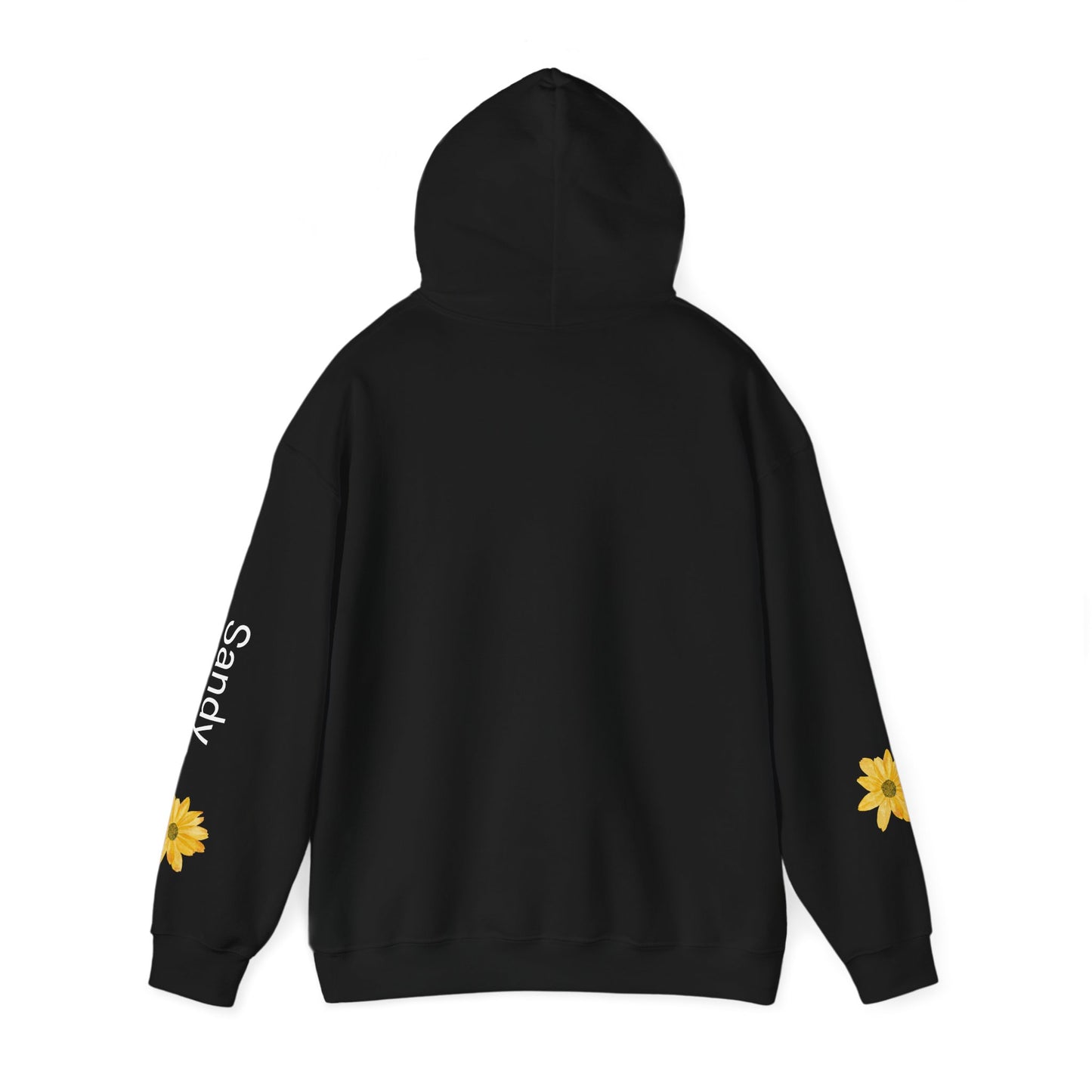 Personalizable Sassy | Cozy Sunflower Adorned Drawstring Hoodie Soft CottonPoly Blend with Kangaroo Pocket and Drawstring Hood
