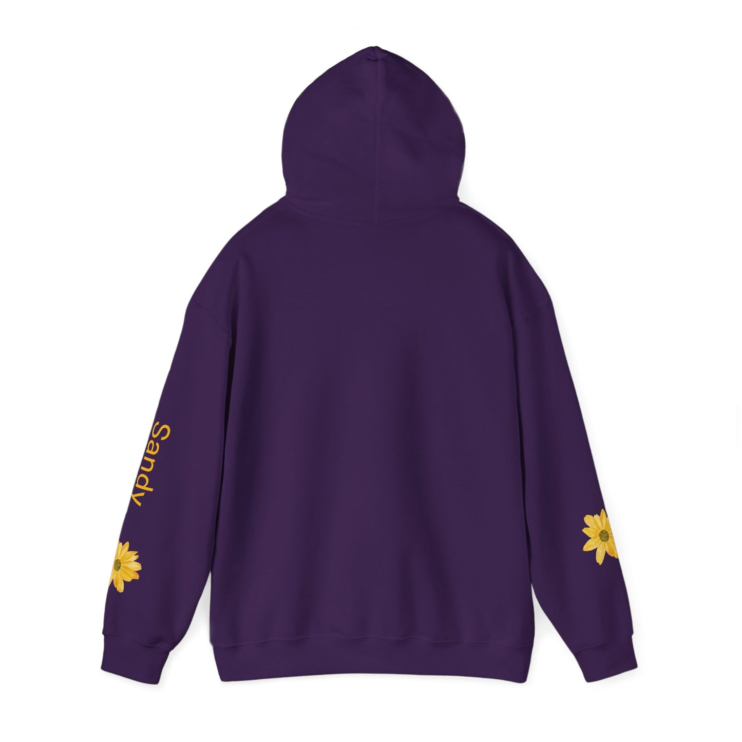 Personalizable Sassy | Cozy Sunflower Adorned Drawstring Hoodie Soft CottonPoly Blend with Kangaroo Pocket and Drawstring Hood