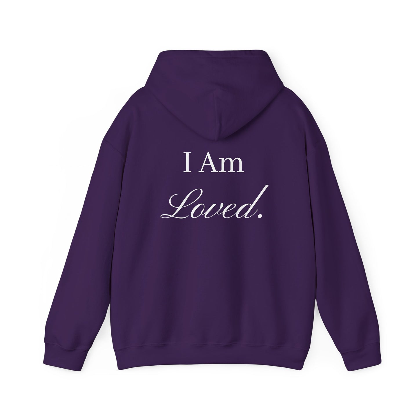 I Am Loved Hoodie | Script Font | Cozy Sweatshirt for All Occasions | Gift Idea for Friends and Family | Perfect for Holidays