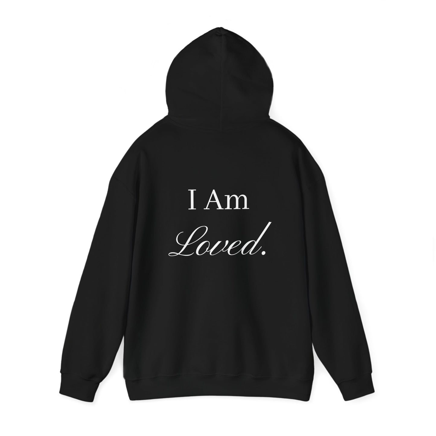 I Am Loved Hoodie | Script Font | Cozy Sweatshirt for All Occasions | Gift Idea for Friends and Family | Perfect for Holidays