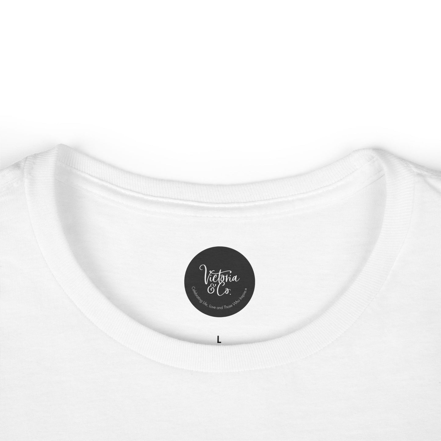 Women's Sassy Bow In My Presence Softstyle Tee adorned with a sunflower by Victoria & Co.