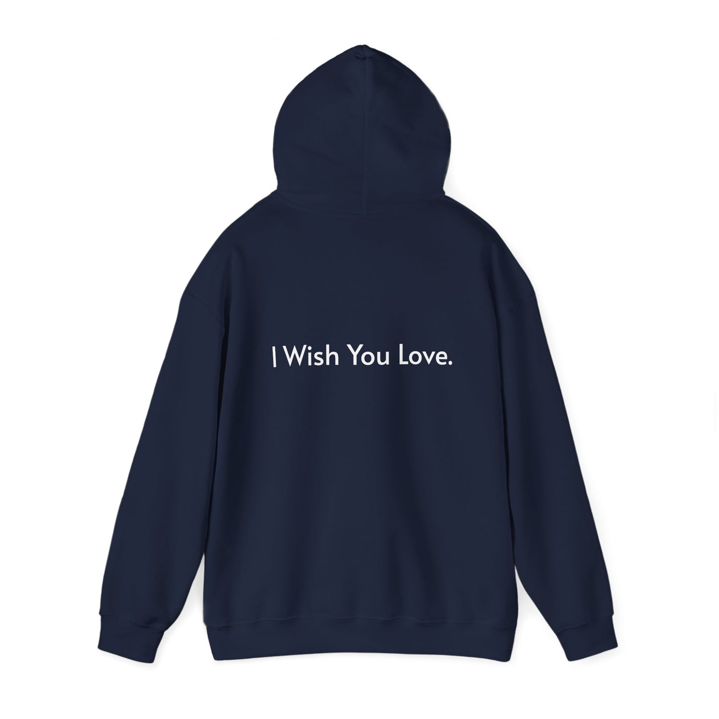 I Wish You Love Plain Text Personalized Unisex Heavy Blend Hoodie, Custom Name Hoodie, Cozy Sweatshirt Gift, Casual Wear, Birthday, Love Message
