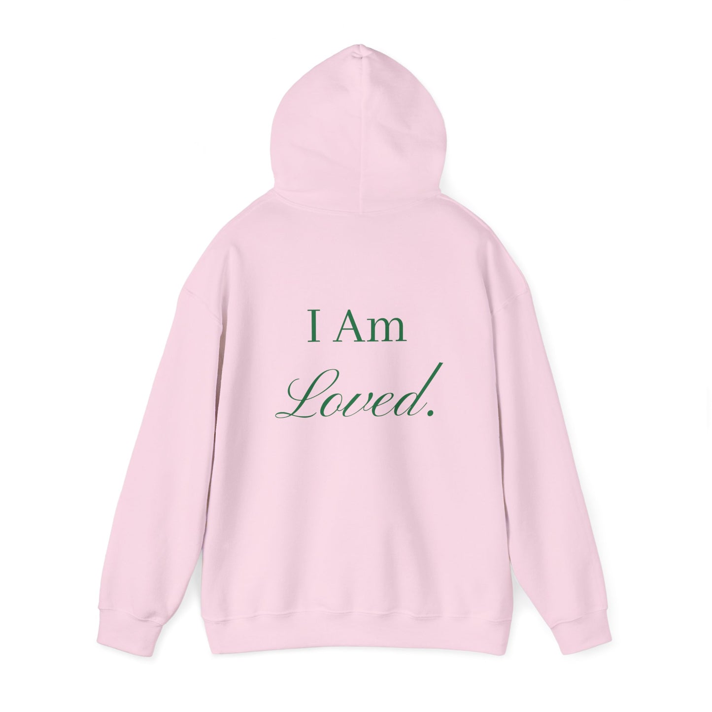 I Am Loved Hoodie | Script Font | Cozy Sweatshirt for All Occasions | Gift Idea for Friends and Family | Perfect for Holidays