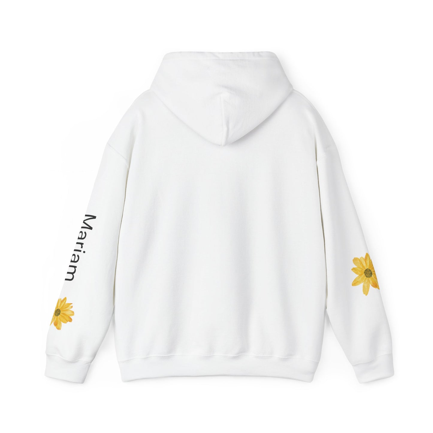 Personalizable Sassy | Cozy Sunflower Adorned Drawstring Hoodie Soft CottonPoly Blend with Kangaroo Pocket and Drawstring Hood