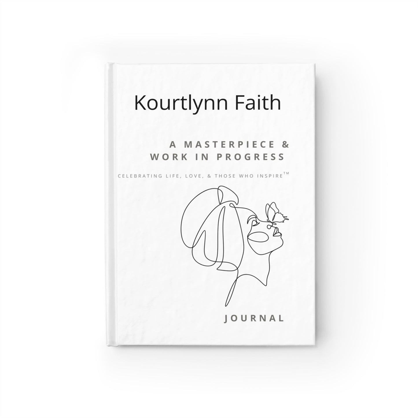 Butterfly Personalizable Inspirational Journal, Masterpiece & Work in Progress, Great for Artists, Self-Care Journal, Creative Diary