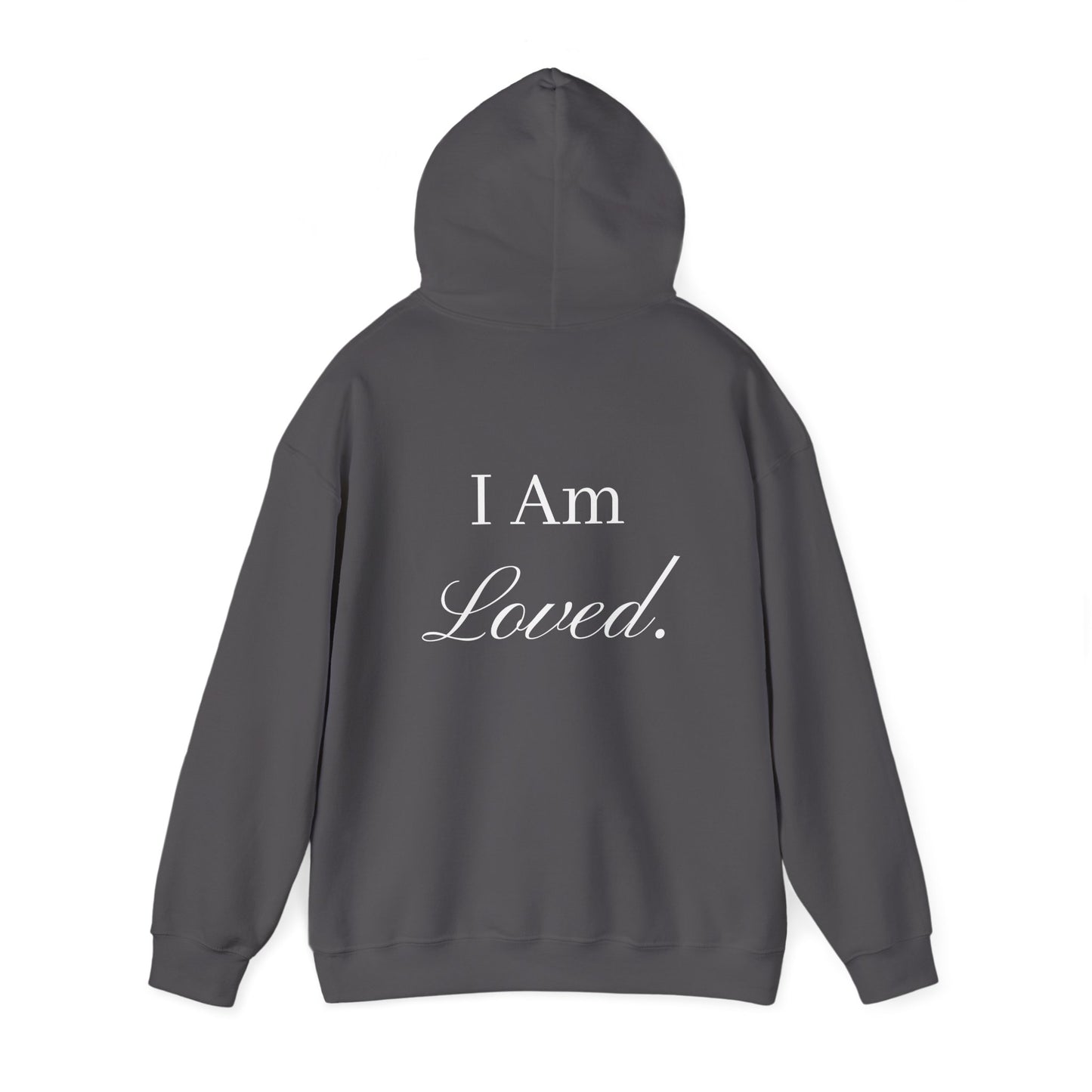 I Am Loved Hoodie | Script Font | Cozy Sweatshirt for All Occasions | Gift Idea for Friends and Family | Perfect for Holidays