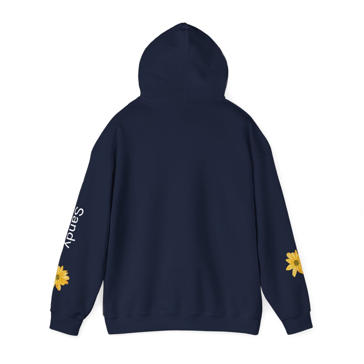 Personalizable Sassy | Cozy Sunflower Adorned Drawstring Hoodie Soft CottonPoly Blend with Kangaroo Pocket and Drawstring Hood