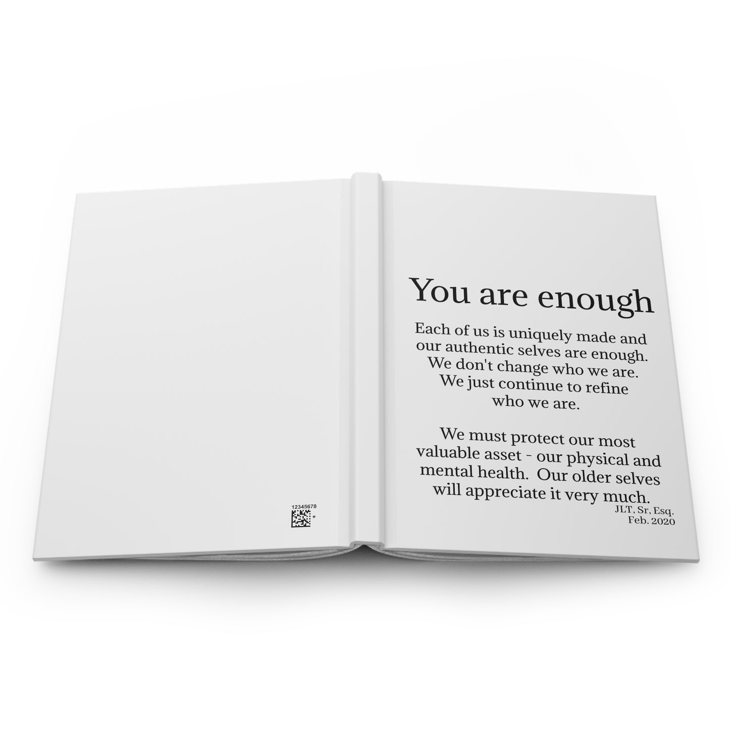 Customizable | You Are Enough | Hardcover Journal Matte