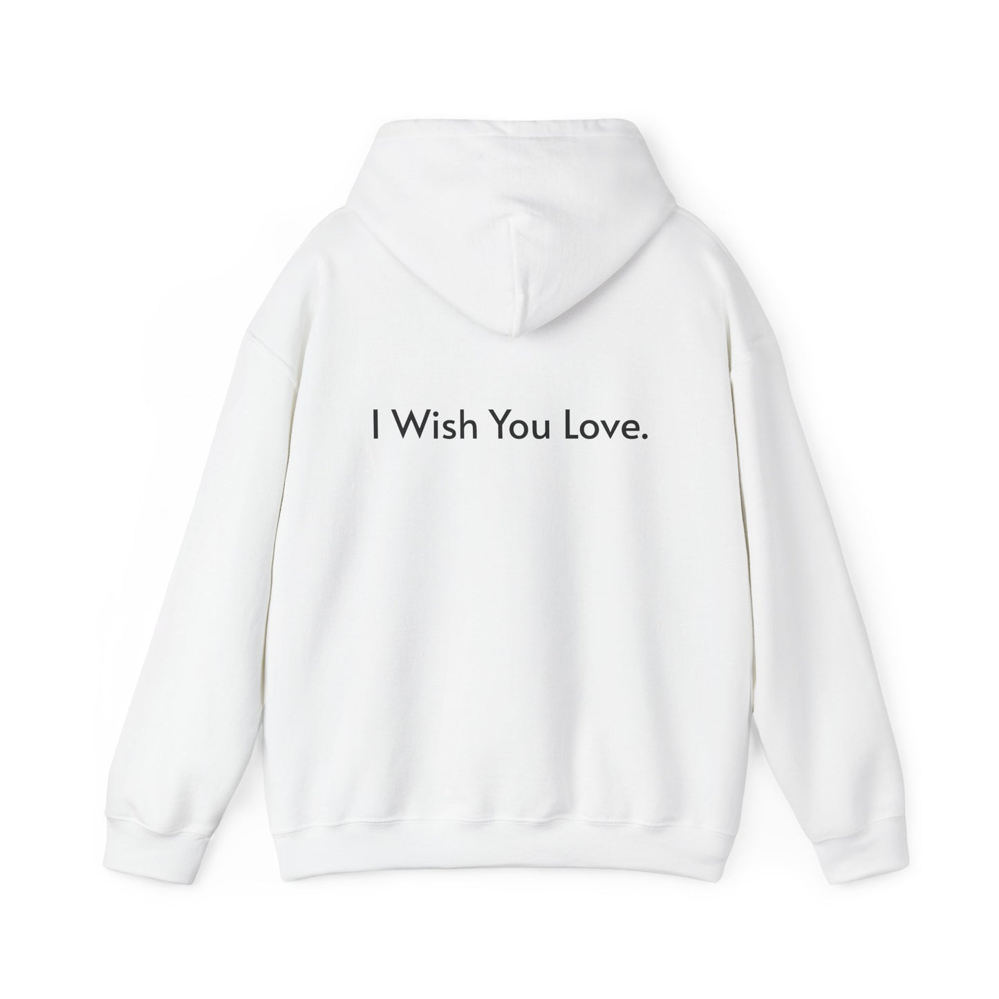 I Wish You Love Plain Text Personalized Unisex Heavy Blend Hoodie, Custom Name Hoodie, Cozy Sweatshirt Gift, Casual Wear, Birthday, Love Message
