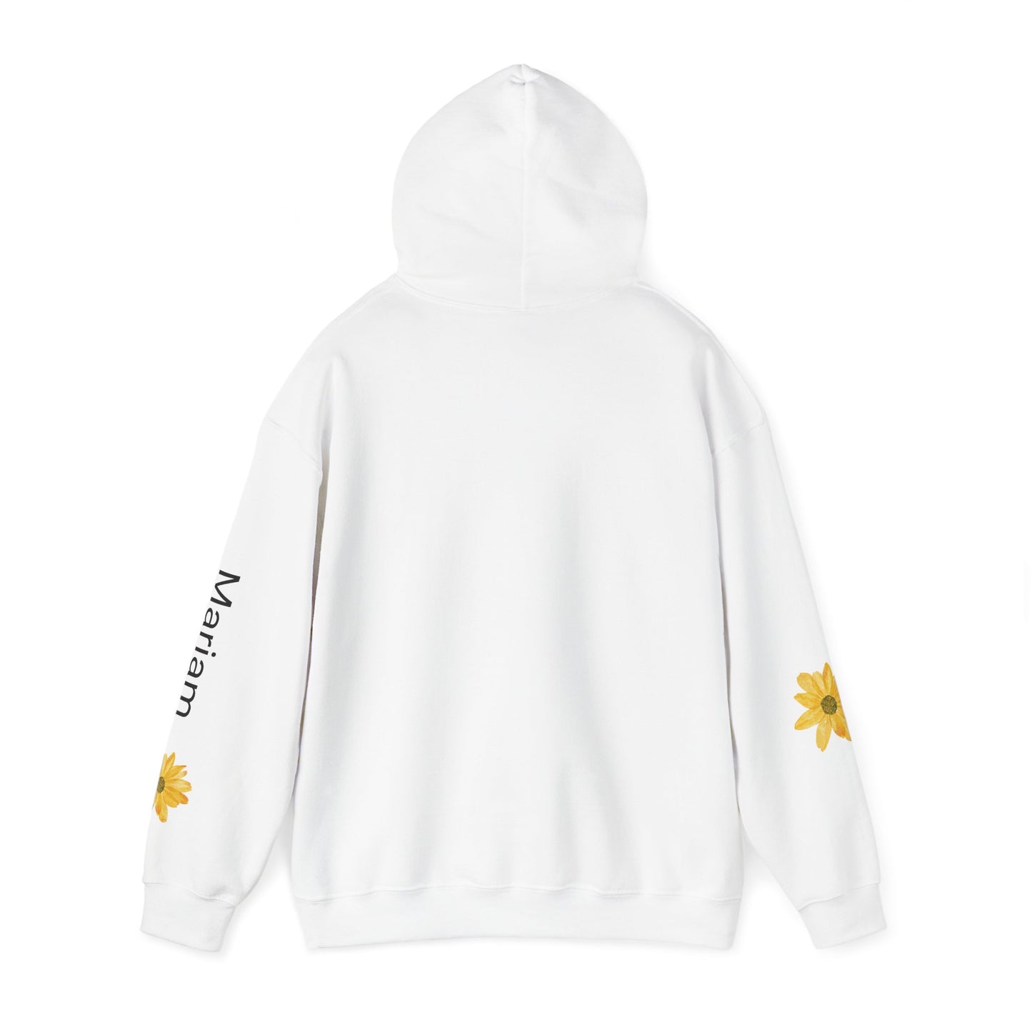 Personalizable Sassy | Cozy Sunflower Adorned Drawstring Hoodie Soft CottonPoly Blend with Kangaroo Pocket and Drawstring Hood