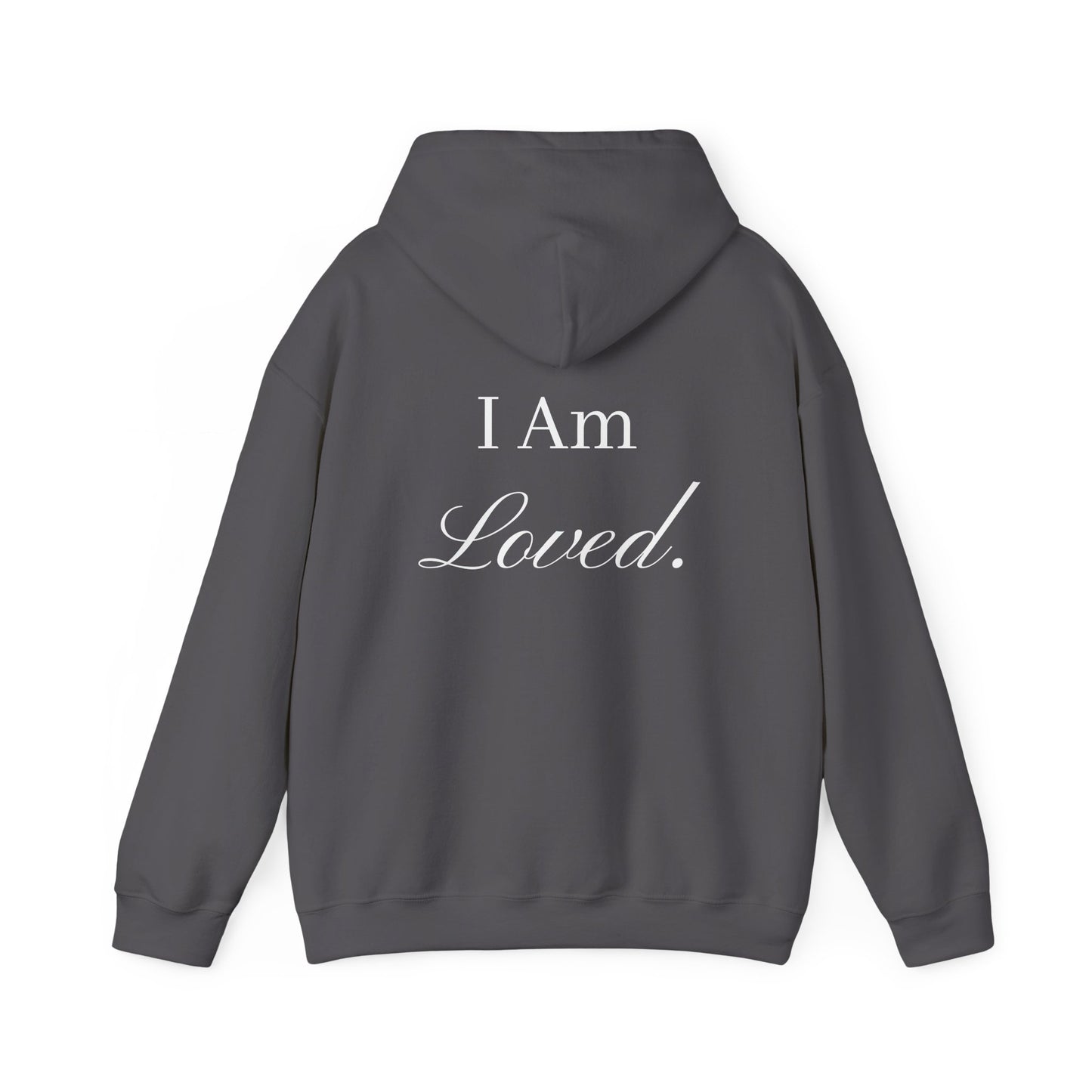 I Am Loved Hoodie | Script Font | Cozy Sweatshirt for All Occasions | Gift Idea for Friends and Family | Perfect for Holidays