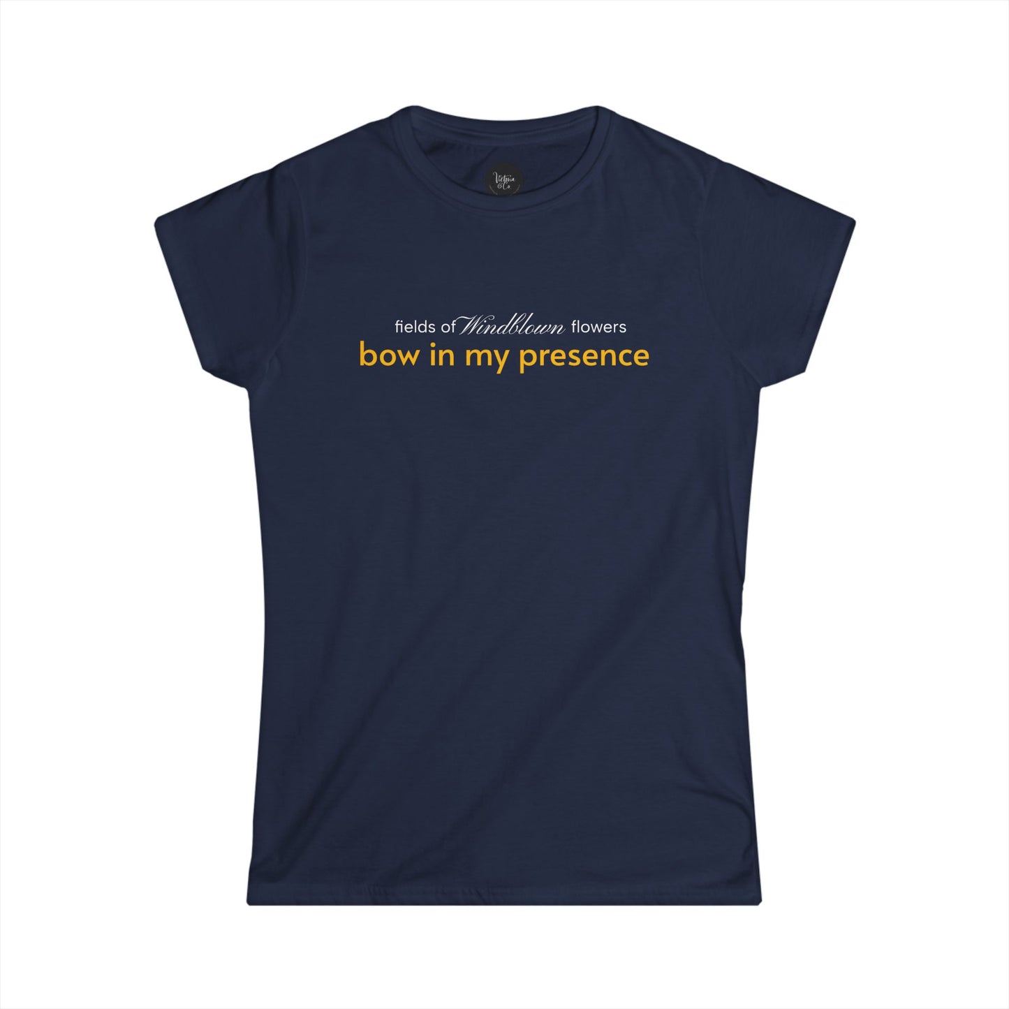 Bow In My Presence Women's Sassy Softstyle Tee by Victoria & Co.