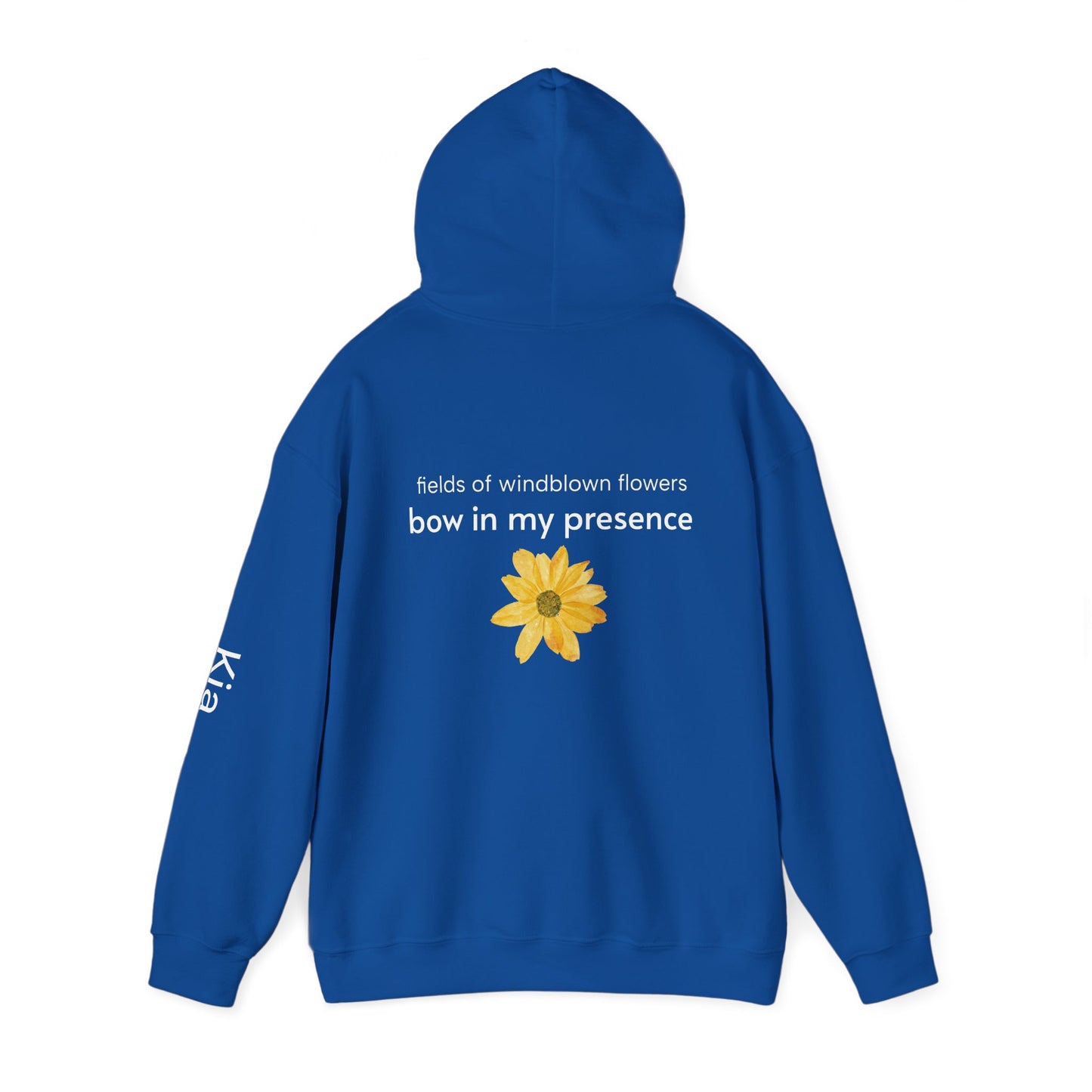 Personalizable Sassy2 | Backside Print | Cozy Sunflower Adorned Drawstring Hoodie Soft CottonPoly Blend with Kangaroo Pocket & Drawstring