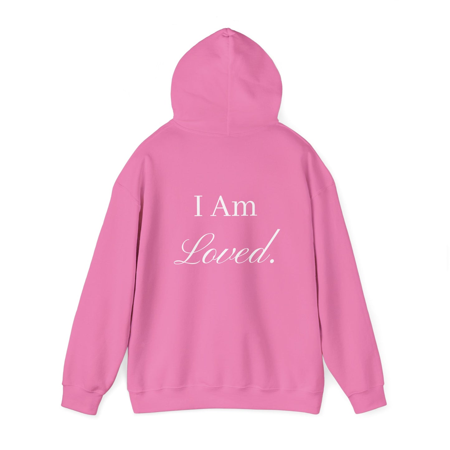I Am Loved Hoodie | Script Font | Cozy Sweatshirt for All Occasions | Gift Idea for Friends and Family | Perfect for Holidays