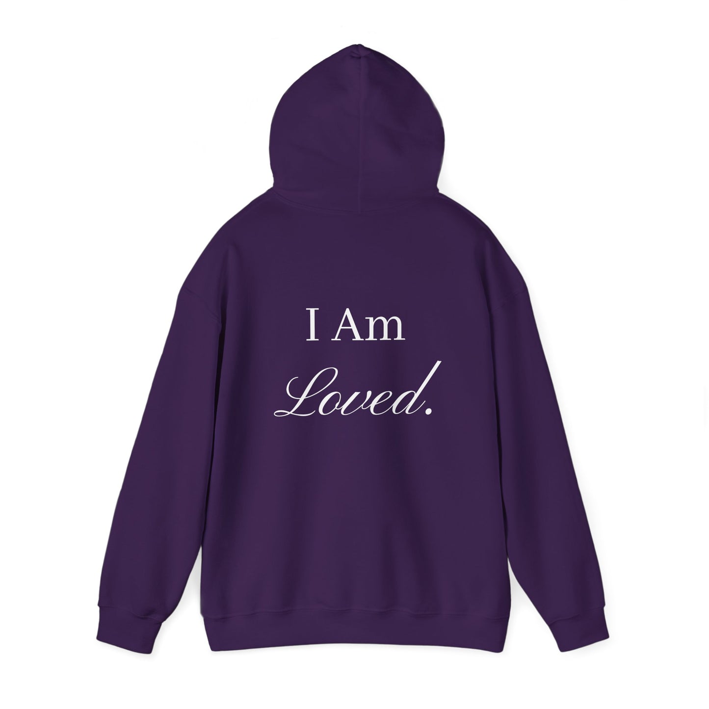 I Am Loved Hoodie | Script Font | Cozy Sweatshirt for All Occasions | Gift Idea for Friends and Family | Perfect for Holidays