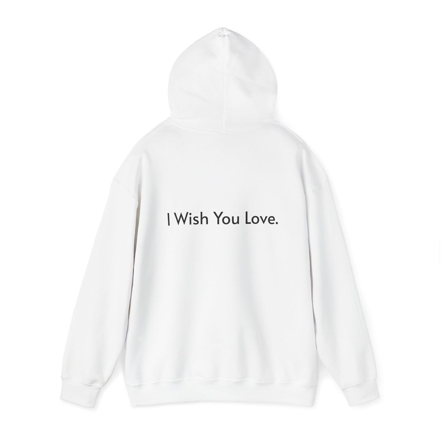 I Wish You Love Plain Text Personalized Unisex Heavy Blend Hoodie, Custom Name Hoodie, Cozy Sweatshirt Gift, Casual Wear, Birthday, Love Message