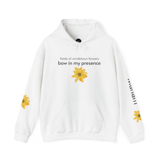 Personalizable Sassy | Cozy Sunflower Adorned Drawstring Hoodie Soft CottonPoly Blend with Kangaroo Pocket and Drawstring Hood