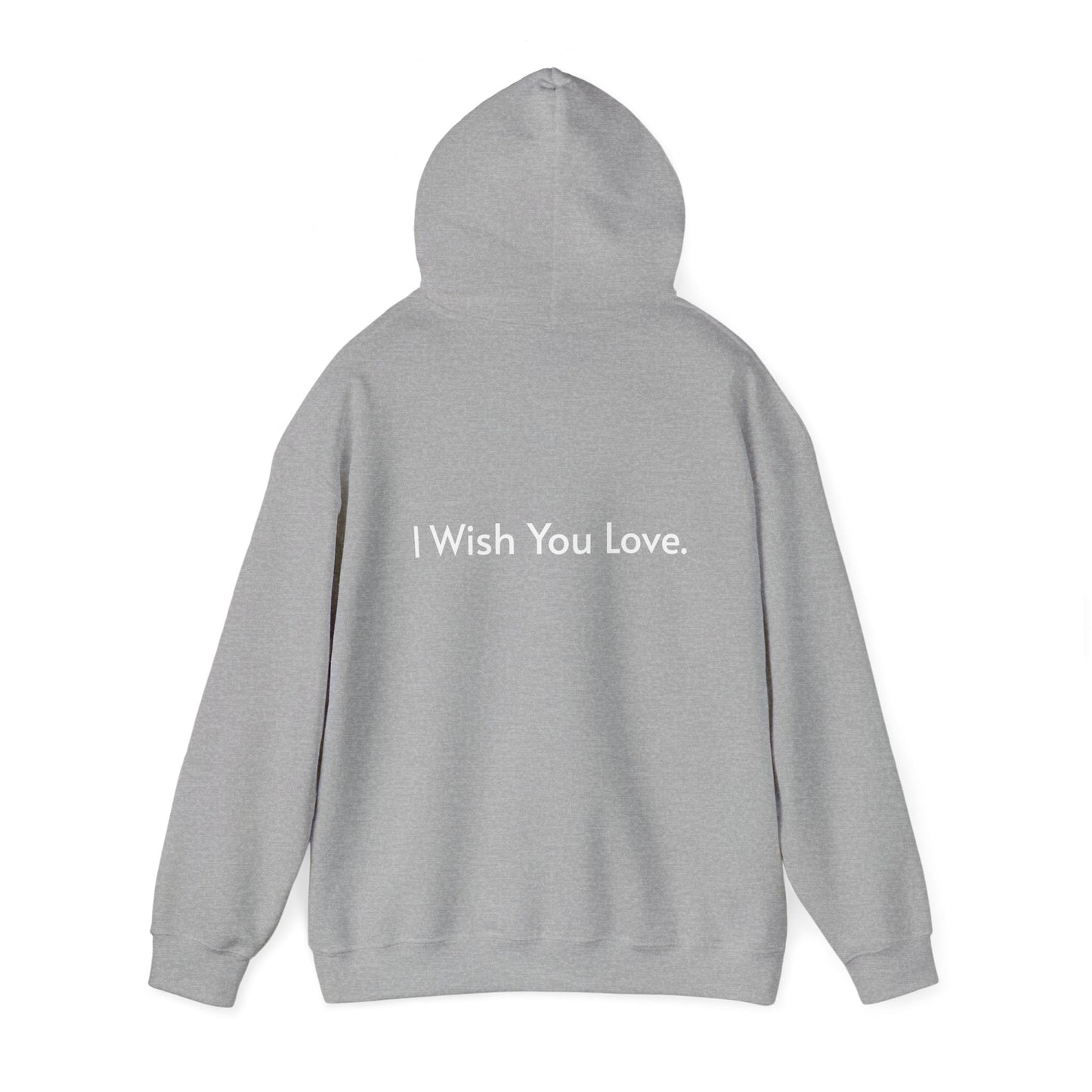 I Wish You Love Plain Text Personalized Unisex Heavy Blend Hoodie, Custom Name Hoodie, Cozy Sweatshirt Gift, Casual Wear, Birthday, Love Message