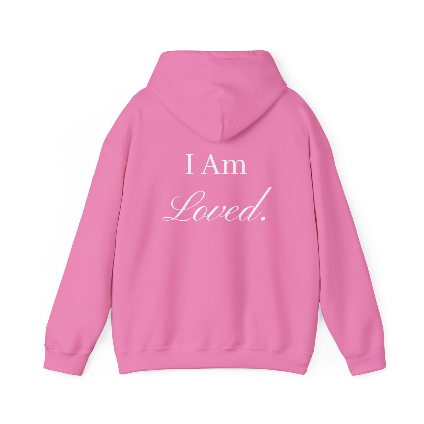 I Am Loved Hoodie | Script Font | Cozy Sweatshirt for All Occasions | Gift Idea for Friends and Family | Perfect for Holidays